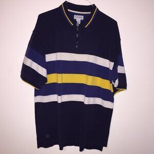 Polo golf shirt navy stripe